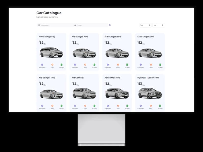 Mockup Car Search